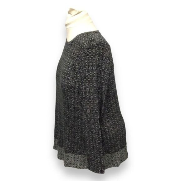 J. Jill Women’s Long Sleeve Crew Neck Lightweight Knit Tunic, Black, size M - Picture 2 of 7